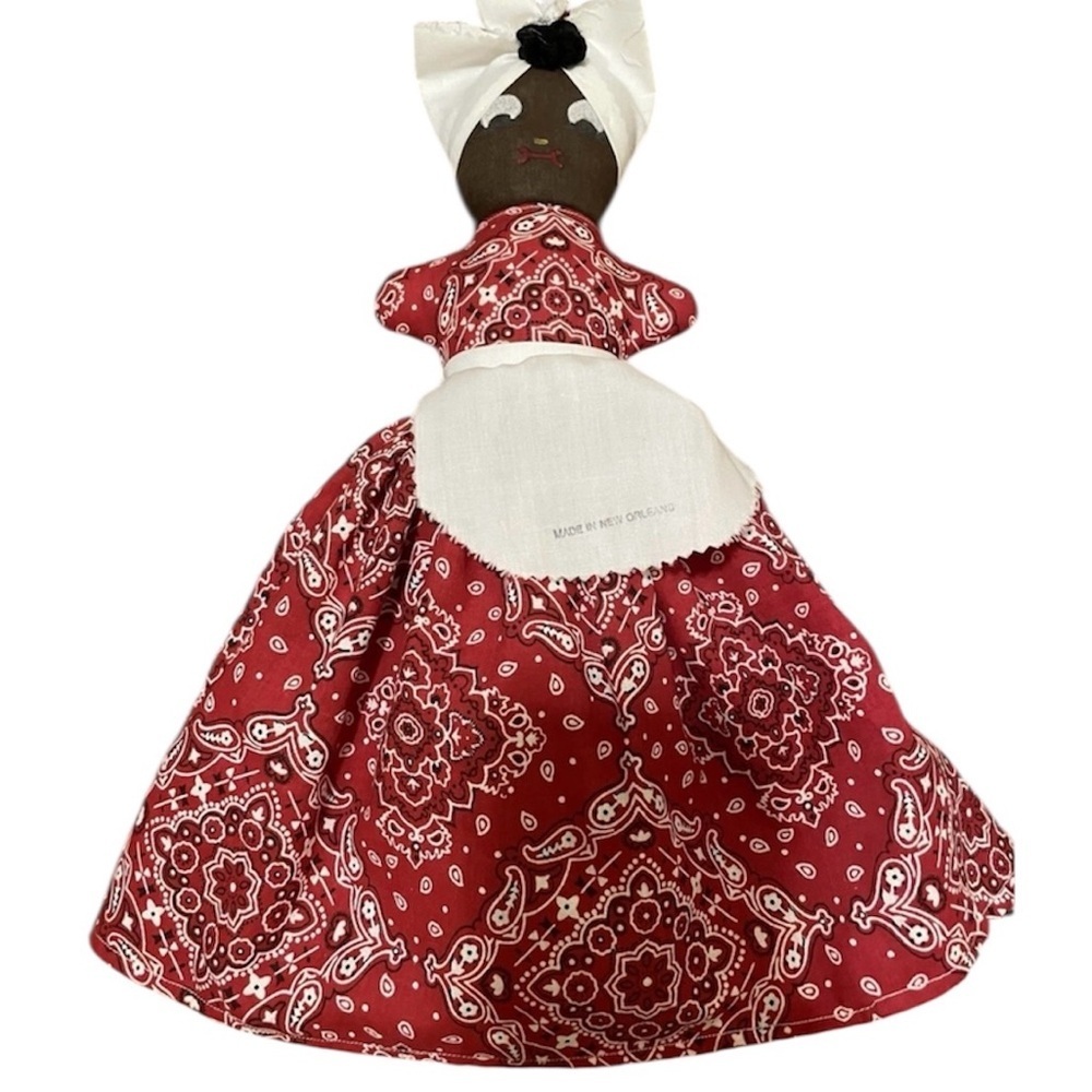 Vintage handmade cloth folk art doll, New Orleans‎ souvenir, mid-century